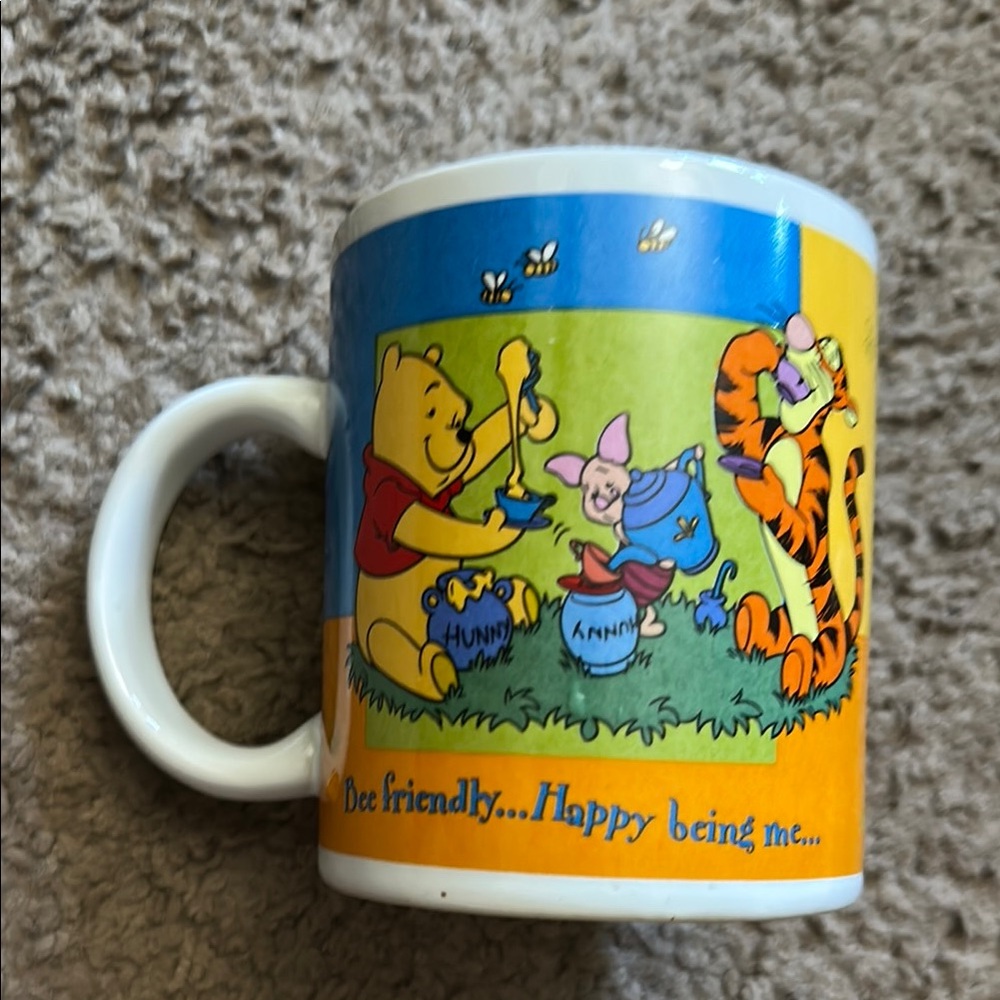 Vintage Winnie the Pooh Mug with Tigger and Piglet